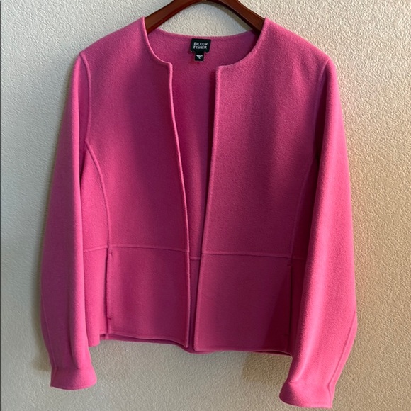Eileen Fisher Pink Blazer Modern Tailored Design - Picture 7 of 13